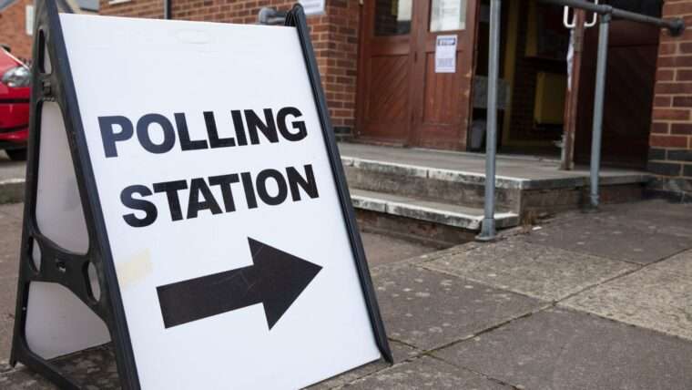 Photo of polling station sign